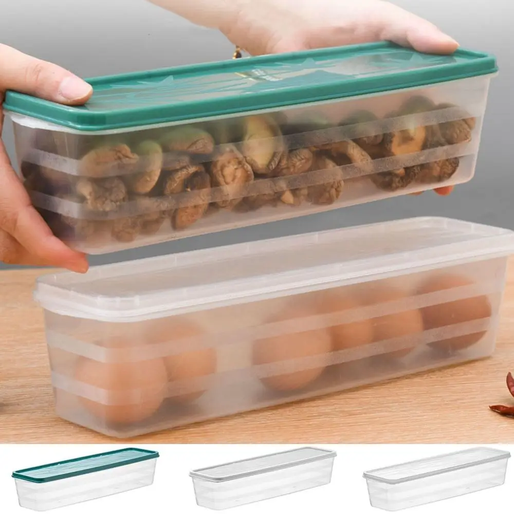 Plastic Noodles Storage Box Large Capacity Rectangular Pasta Box with Cover Fresh-keeping Food Storage Container Home