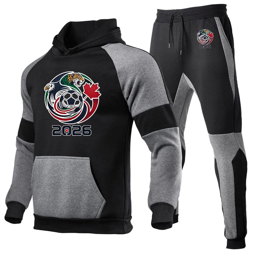 

2026 USA Canada Mexico Soccer The new men's suit is suitable for spring and autumn slim-fit suits hoodies