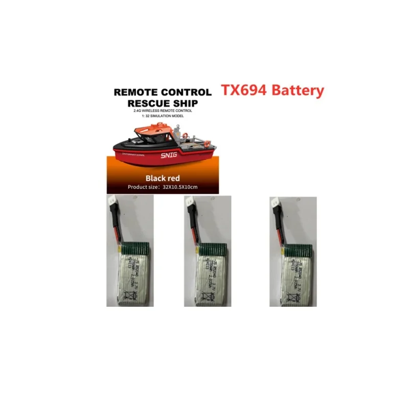 

Запасные части и аксессуары для радиоуправляемой скоростной лодки TX693 TX694 1:32 с бесщеточным двигателем, 3.7V 500 мАч аккумулятор