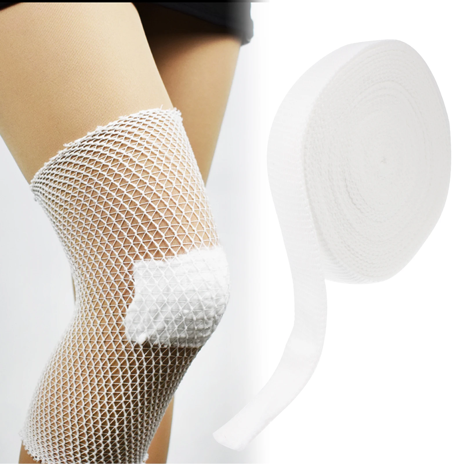 Elastic Tubular Mesh Wrap High Elastic Stockinette Knitted Compression for Arms Legs Knees Ankles Wrist Uniform
