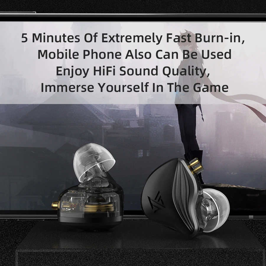 KZ ZEX ไฟฟ้าสถิตเทคโนโลยี Hybrid แบบมีสาย HIFI หูฟังเบสหูฟังตัดเสียงรบกวนชุดหูฟังเกม Clearance