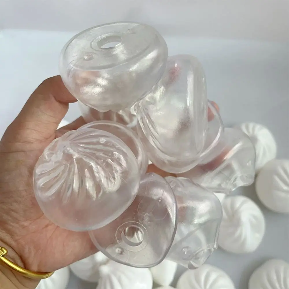 Blank Craft DIY Steamed Bun Sensory Fidgets Simulated Food Dumpling Squishy Soft TPR With Plug DIY Empty Ball Skin Kids Toy