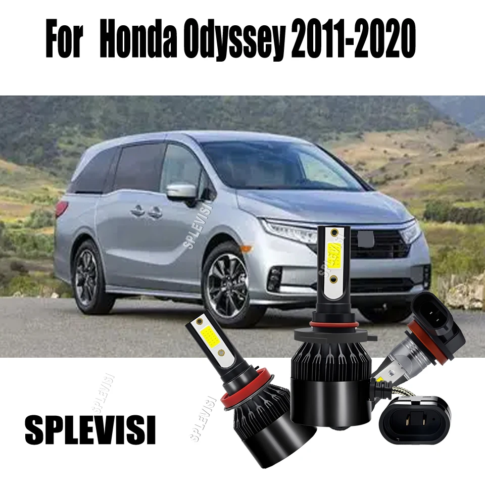 

LED Headlight 9005 High H11 Low Fog Bulbs Great Fan Cooling For Honda Odyssey 2011 2012 2013 2014 2015 2016 2017 2018 2019 2020