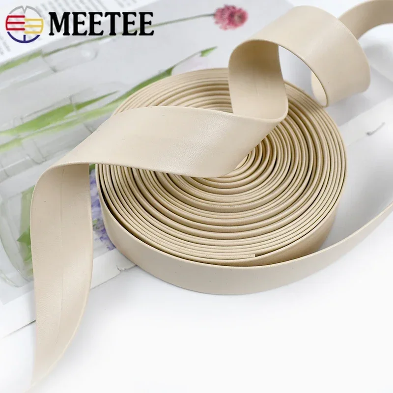 5Meters 5-50mm PU Leather Ribbon Band Cord For Bag Strap Faux Webbing Sewing Ribbons Tapes Clothing Bias Binding DIY Accessories