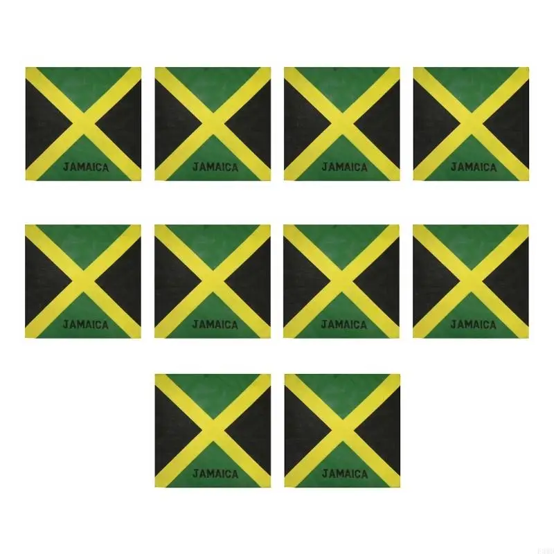 10pcs Jamaica Flag Dance Discles العصابات العصرية لأداء الشوارع F3MD