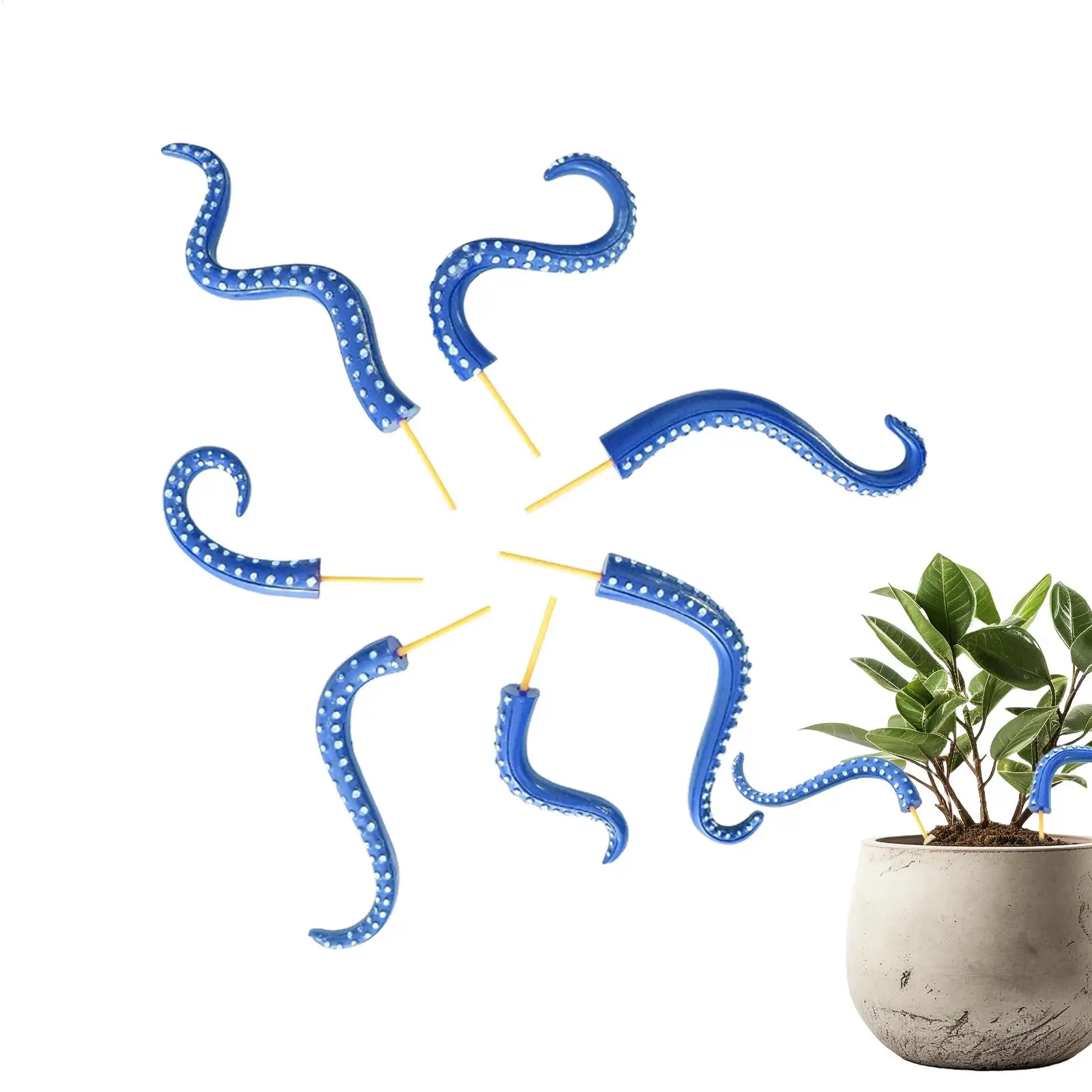 

Octopus Tentacle plant Stakes Garden Stakes Decorative 7 Piece Support Climbing Sticks Glow for Lawn Yard Potted decor