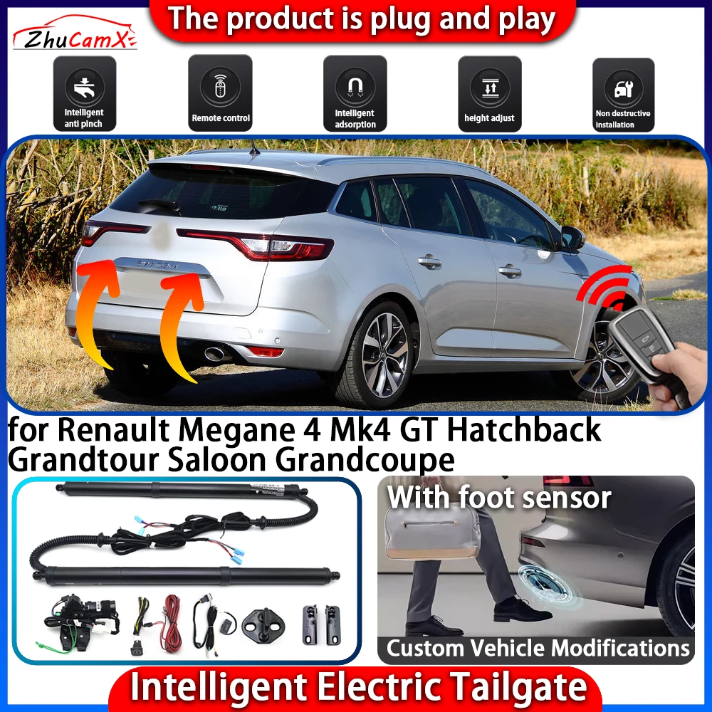 Smart Powered Tailgate System for Renault Megane 4 Mk4 GT Hatchback Grandtour Saloon Grandcoupe Automatic Intelligent Trunk Lift