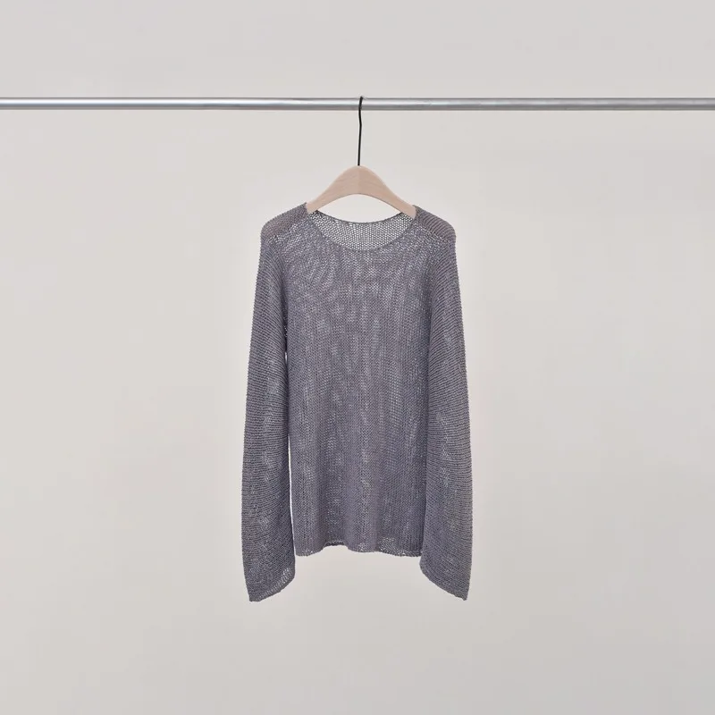 ฤดูใบไม้ผลิและฤดูร้อนถักเสื้อกันหนาว Slack และ Hollow Top หลวมเสื้ออเนกประสงค์สําหรับผู้หญิง