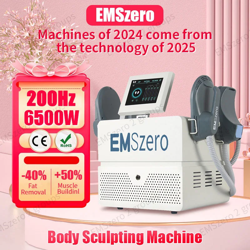 Butt Build Sculpt EMS 6500W EMSzero Muscle Stimulate EMSzero RF Fat Removal Body Slimming Machine Weight Lose for Salon 15 Tesla