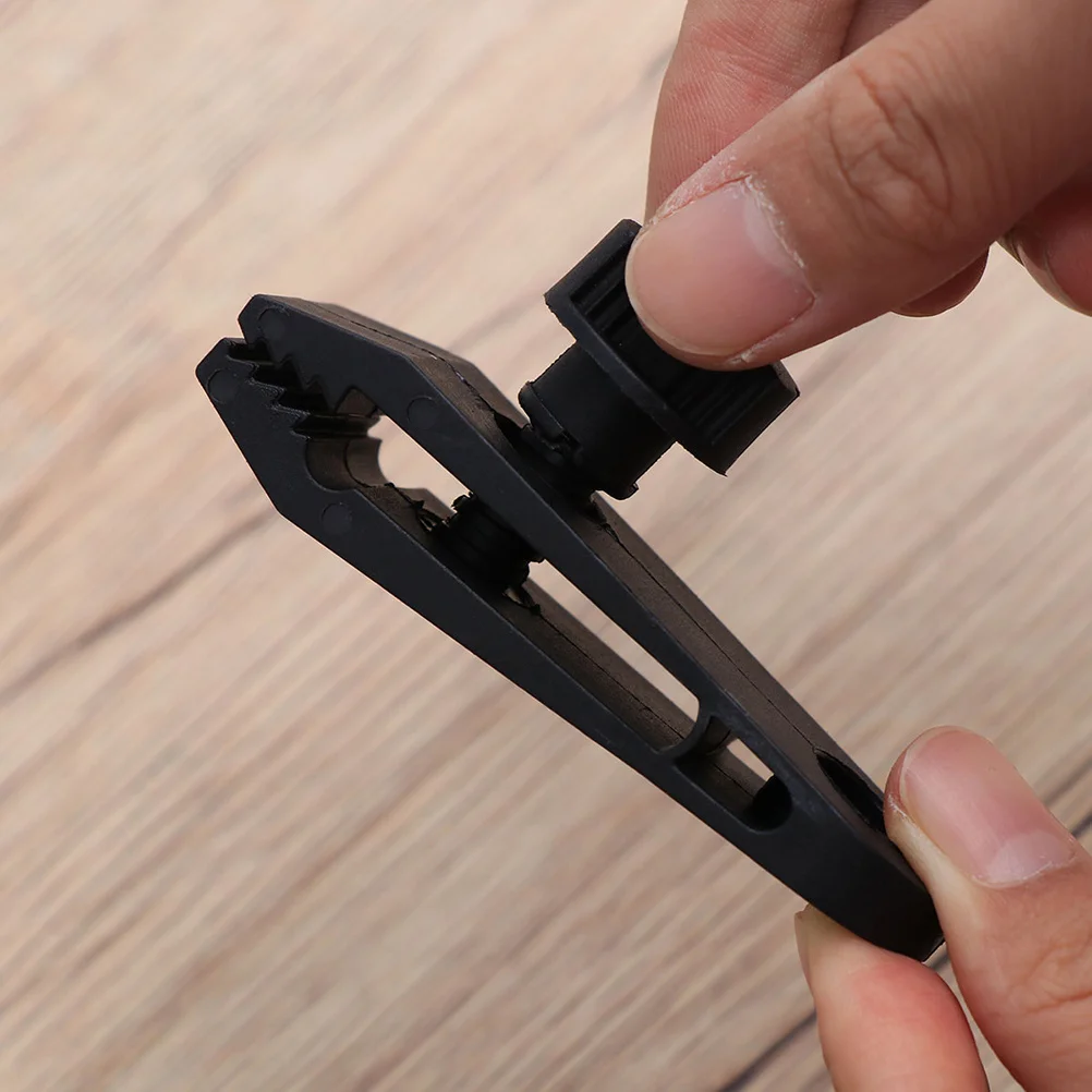 

6pcs Tent Clip Heavy Duty Lock Grip Awning Clamp Instant Fix For Camping Tarps Caravan Black Spiral Stake Tarpaulin