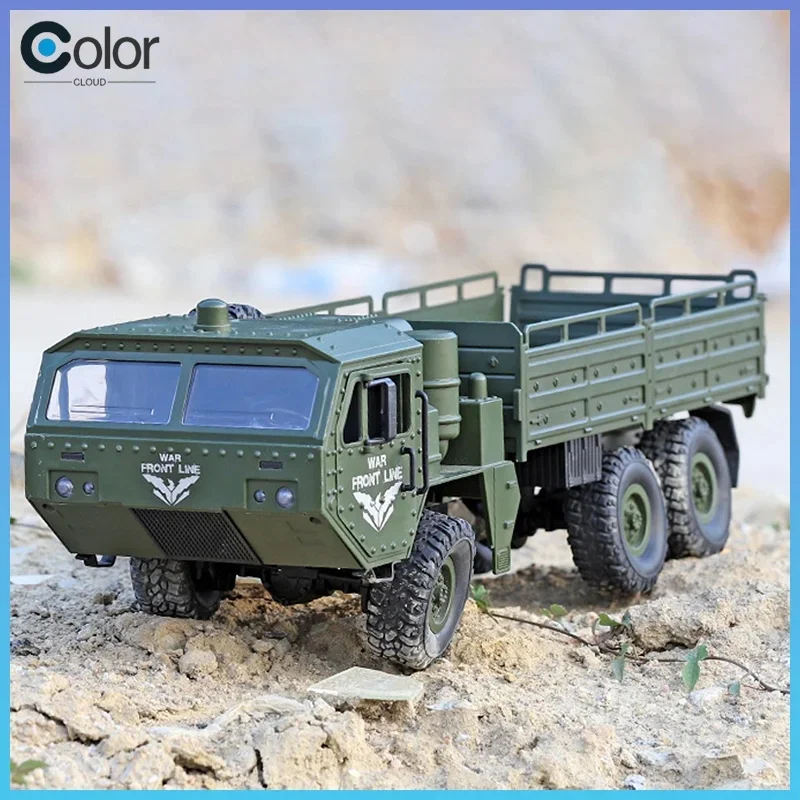 Rc Auto Vrachtwagen 1:16 2.4g 6wd Afstandsbediening Auto Speelgoed Simulatie Militair Voertuig Model Vierwielaandrijving Afstandsbediening auto Speelgoed