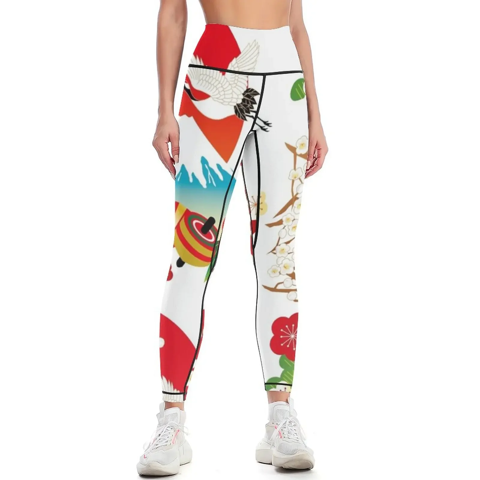 Japanese kimono 1 Leggings Legging sexy woman Women's fitness Women's trousers Sports female Womens Leggings