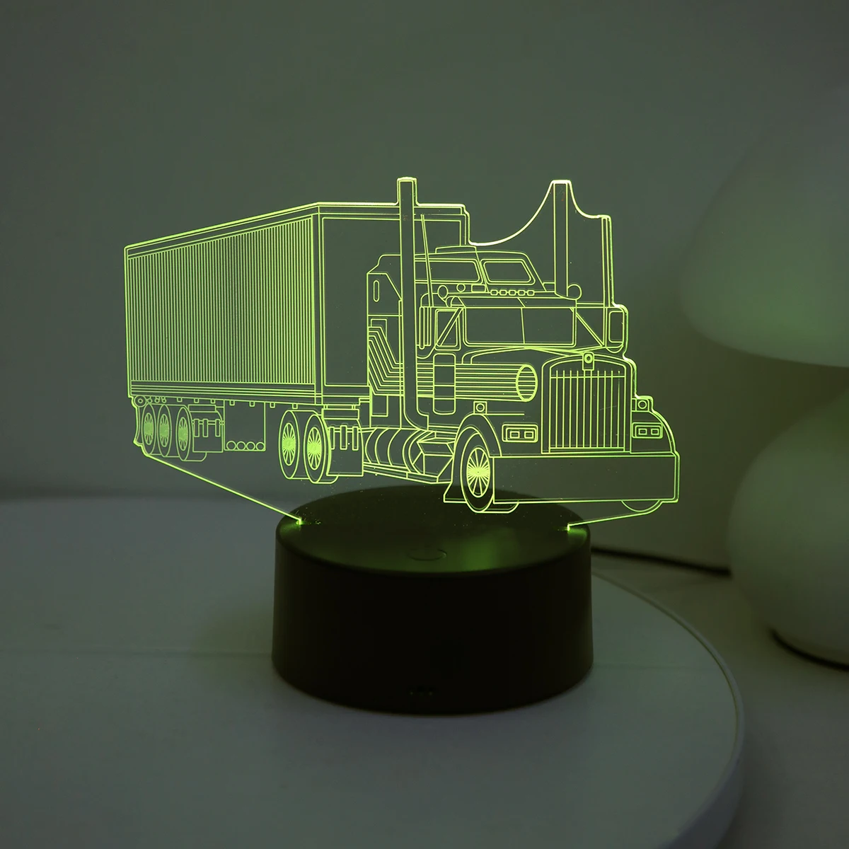 3D large truck acrylic visual night light LED atmosphere decoration night light suitable for bedrooms and study rooms