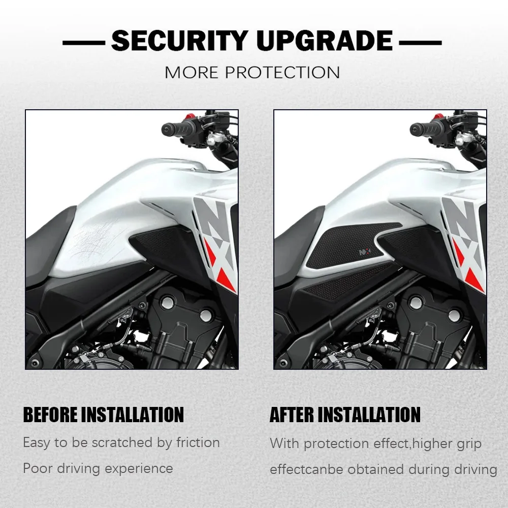 Para HONDA NX500 NX 500 nx500 NX400 NX 400 2023 2024 motocicleta nueva almohadilla de depósito pegatina protectora calcomanía Gas rodilla agarre ﻿