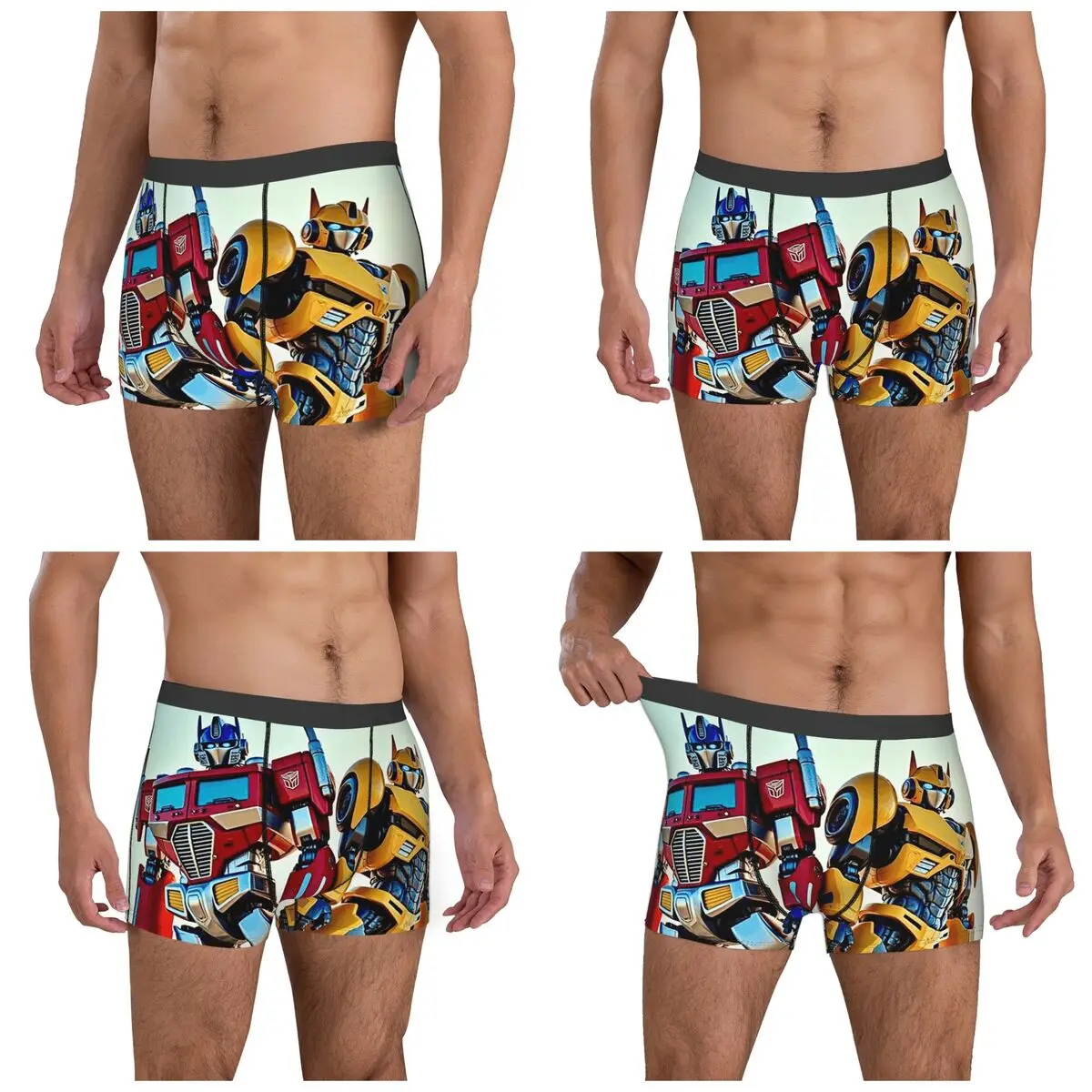 الملاكم السراويل السراويل أوبتيموس برايم سراويل الرجال تهوية الملابس الداخلية لهدايا صديقها أوم رجل