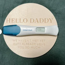 Surprise daddy to be Baby Announcement wood sign Pregnancy Announcement Sign to Husband Hello Dadd I can't wait to meet you