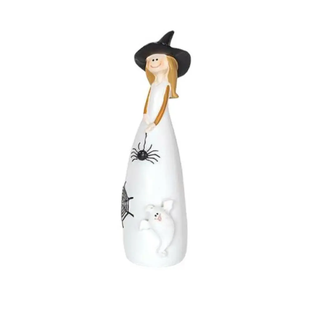 

Creative Resin Crafts Halloween Witch Figurines Exquisite Cartoon Resin Witch Statue Cute Witch Ghost Ornaments Holiday