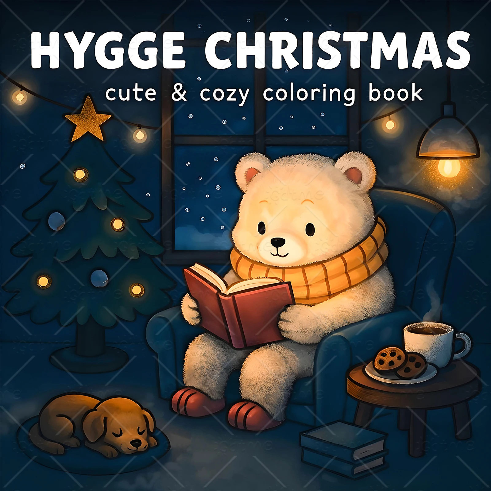 

﻿ HYGGE CHRISTMAS Симпатичная и удобная книжка-раскраска для взрослых Симпатичная книга для рисования Идеальный подарок для вечеринки и дня рождения