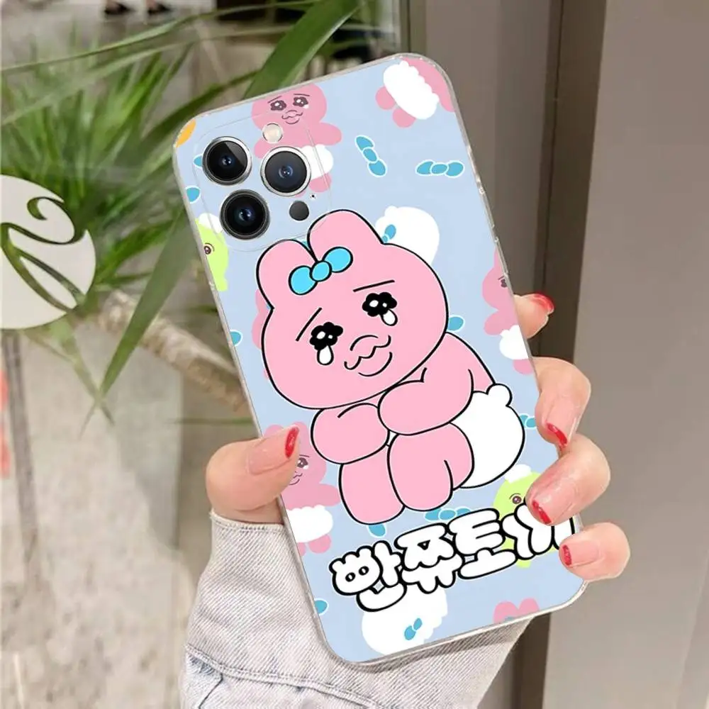 O-Opanchus dibujos animados u-usagis para IPhone 17 16 15 14 13 12 11 Pro Max Plus funda de teléfono de silicona de alta gama