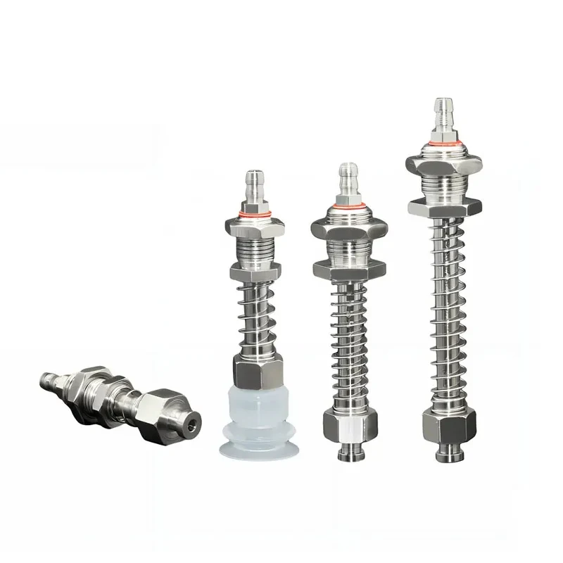 TS Series TS-M12-L56/60/65/70/75/80/90/100/108/120/150 Metal Pneumatic Vacuum Suction Cup Metal Buffer Connecting Rod