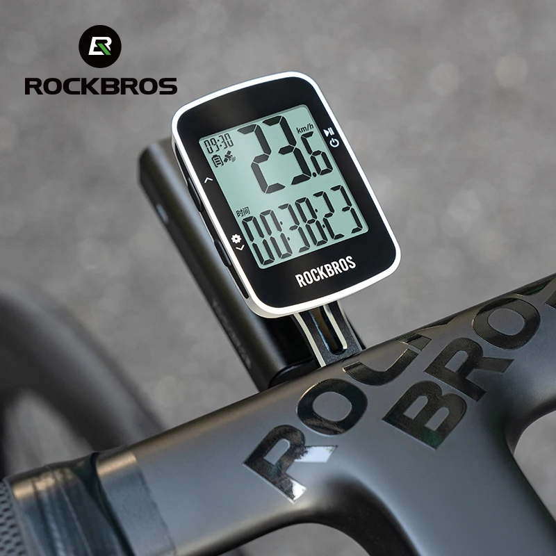 

ROCKBROS GPS Bike Computer Wireless IPX7 Waterproof Speedometer Odometer MTB Road Cycling Digital Stopwatch Bicycle Accessories