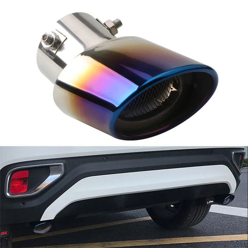 1 PCS Heart Shape Style Car Exhaust Tip Muffler Modified Exhaust Pipe Accessories Tailpipe inlet 60mm