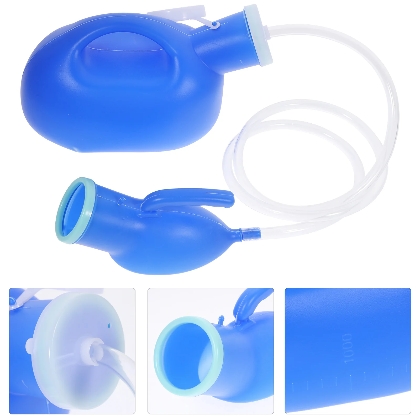 Urinal Pot with Tube Urinary Drainage Portable for Kids Women Urination Device Pee Bottle Plastic Funnel Elder Toddler Potty