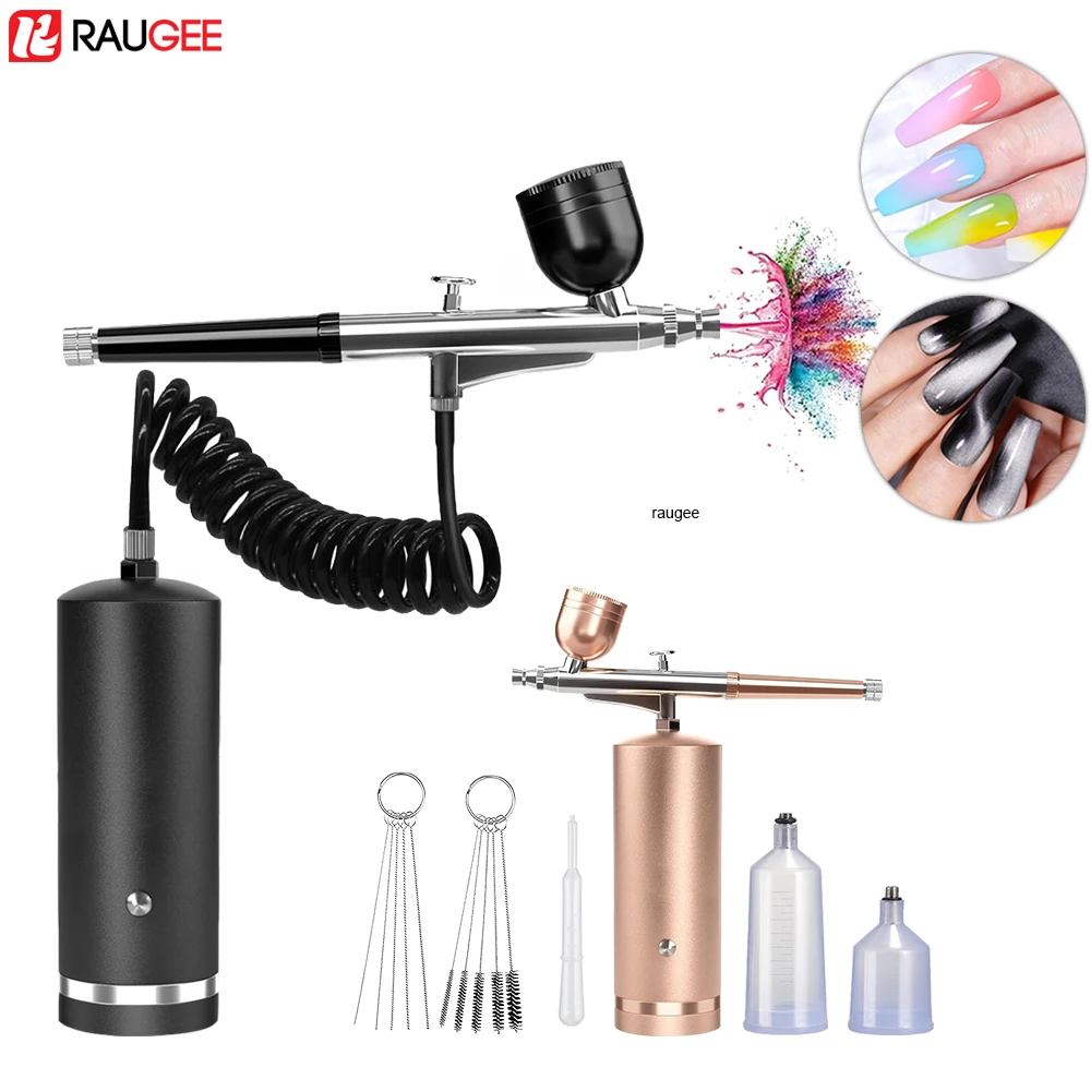 Airbrush Nail Portable Mini Air Brush With Compressor Kit for Nails Art Manicure Craft Pastry Paint Painting Nano Sprayer Gun