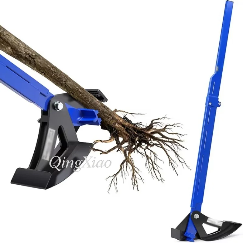 Folding Heavy Duty Tree Root Remover Manual Garden Tool, Labor-saving Lever Design for Yard Lawn Patio Shrub Stump Extraction