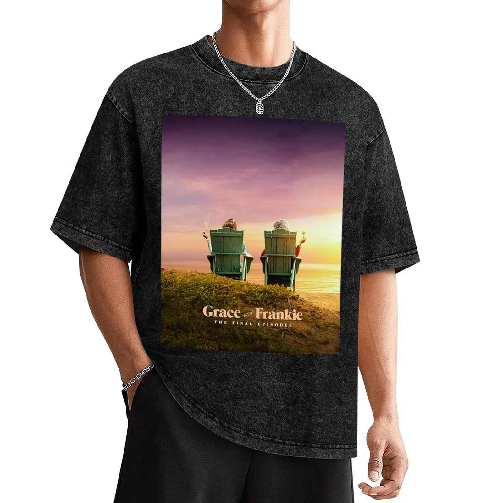 

Grace and Frankie The Final Episodes [Promo] T-Shirt sports fans graphic tee shirt Men's clothing