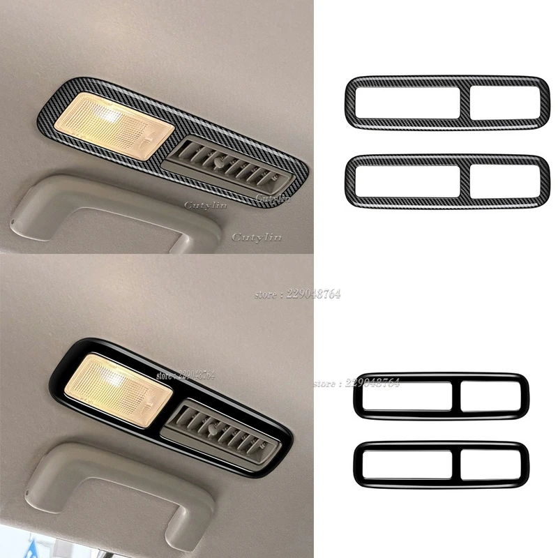 

For Mitsubishi Delica D:5 2023 2024 2025 ABS Carbon Fiber 3rd Row Reading Light Bezel Decoration Cover Trim Inner Accessories Cu