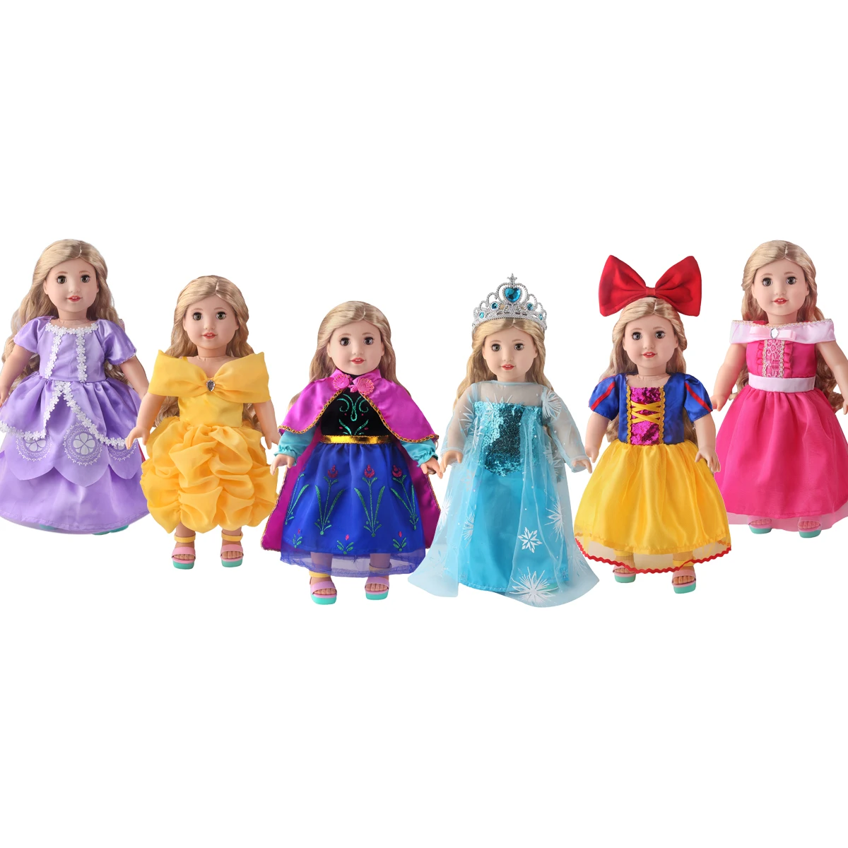 18 Inch Doll Girl Princess Dress Doll Cos Costume Props Doll Party Dance Princess Dress Doll Costume Props Accessories