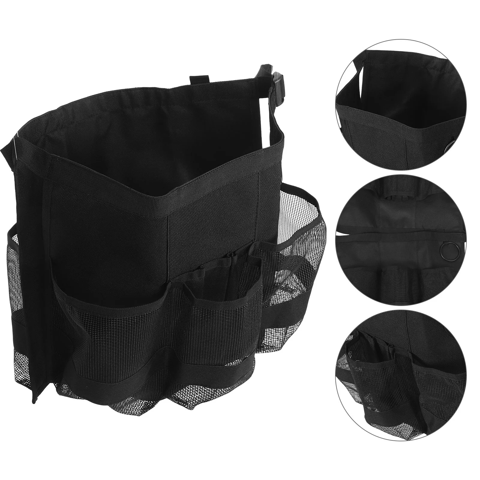 

Bucket Organization Storage Bag Fishing Car Detailing Organizer Black Polyester Tool Bags