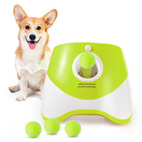 Automatic Pet Ball Machine Three-stage Launch Distance Tennis Ball Launcher Suit for Small Age Pet 5cm Diameter Elastic Tennis