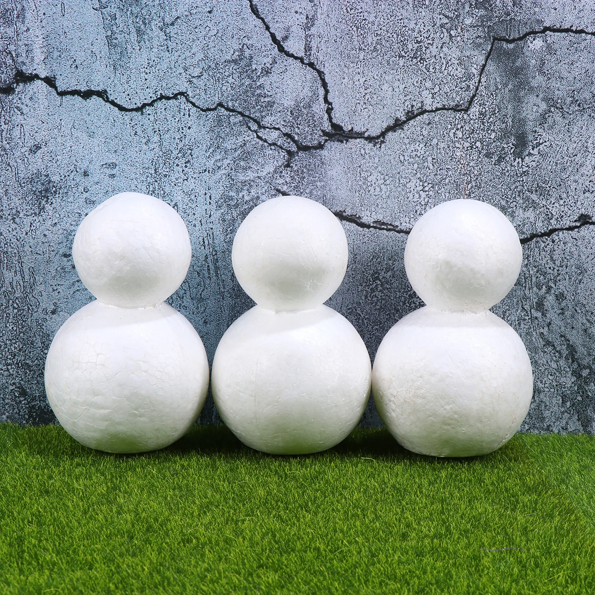 

5Pcs Snowman Materials Unfinished Christmas DIY Ornaments White 15cm Creative Decorations for Home Party Snowman Foam