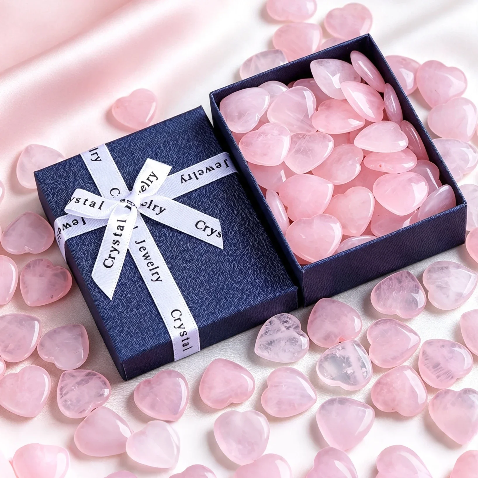 20MM Heart Shape Stone Crystal Rose Quartz Love Healing Stones Irregular Mineral Gravel Specimen Home Garden Decor