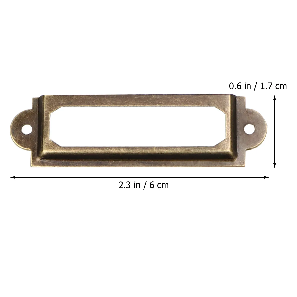 25Pcs Sturdy Iron Retro Label Holder Vintage Style Drawer Tag Labels Pull Cabinet Cupboard File Case Drawer Accessories Green