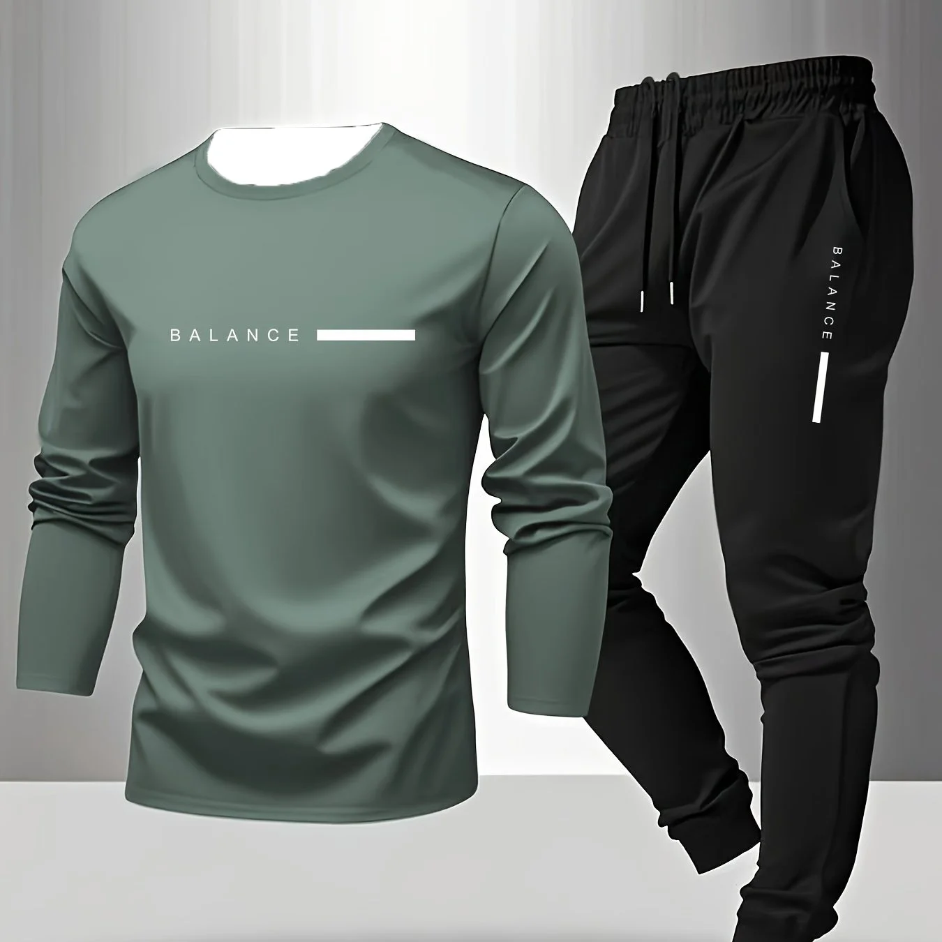 جديد الأساسية الخريف والشتاء الرجال طويلة الأكمام تي شيرت السراويل الطويلة بدلة رياضية غير رسمية ملابس منزلية عصرية ومريحة