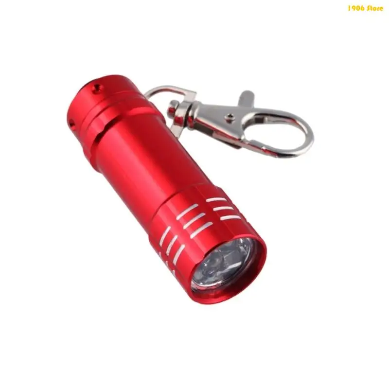 U1JB Portable 3 LED Aluminum Keychain Torch Shockproof Water Resistant Design For Emergency Lighting & Outdoor Exploration