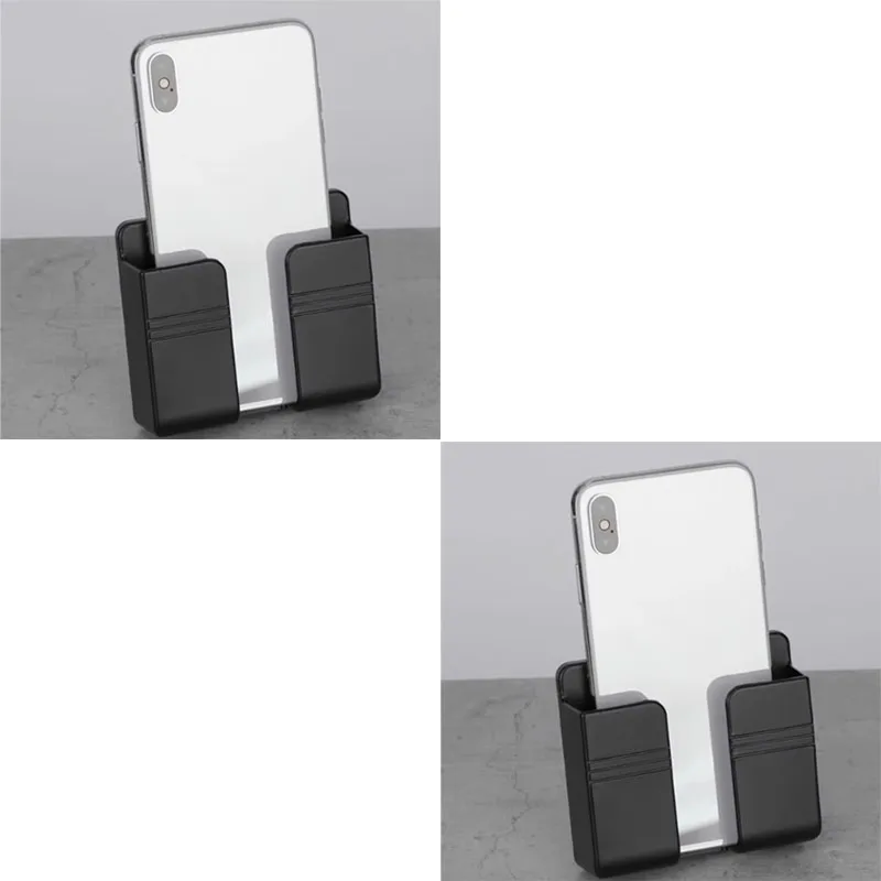 1–4 Stück wandmontierte Aufbewahrungsgeräte für Telefonladegeräte und Fernbedienungen mit Löchern, geeignet für Küche, Schlafzimmer, Badezimmer