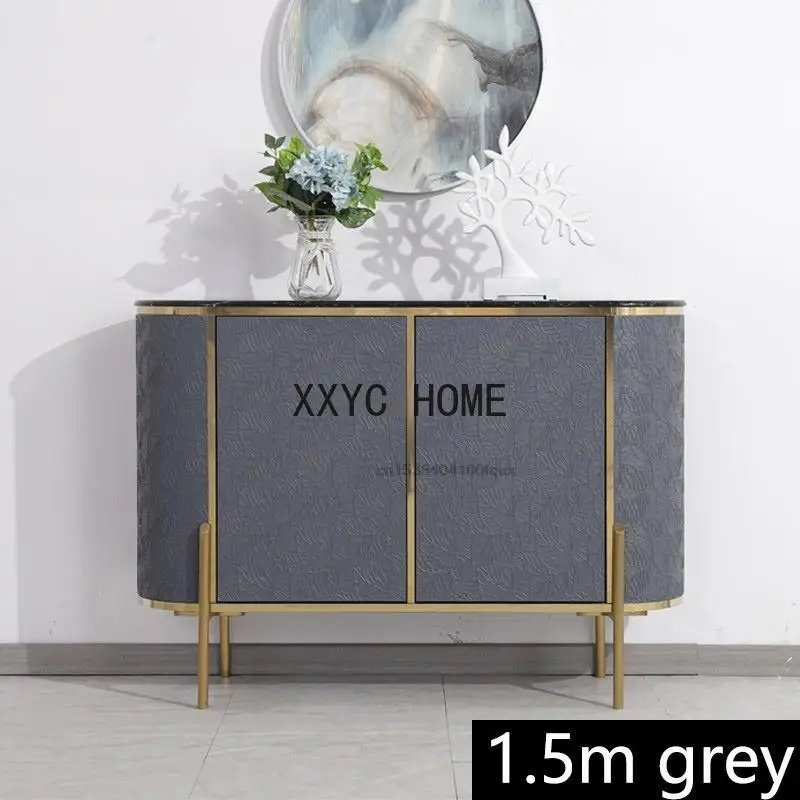 

Luxury Furniture Space Saver Large Storage For Dining Room 6 Drawers Stainless Steel Feet Retro Modern Style Table Side Cabinet