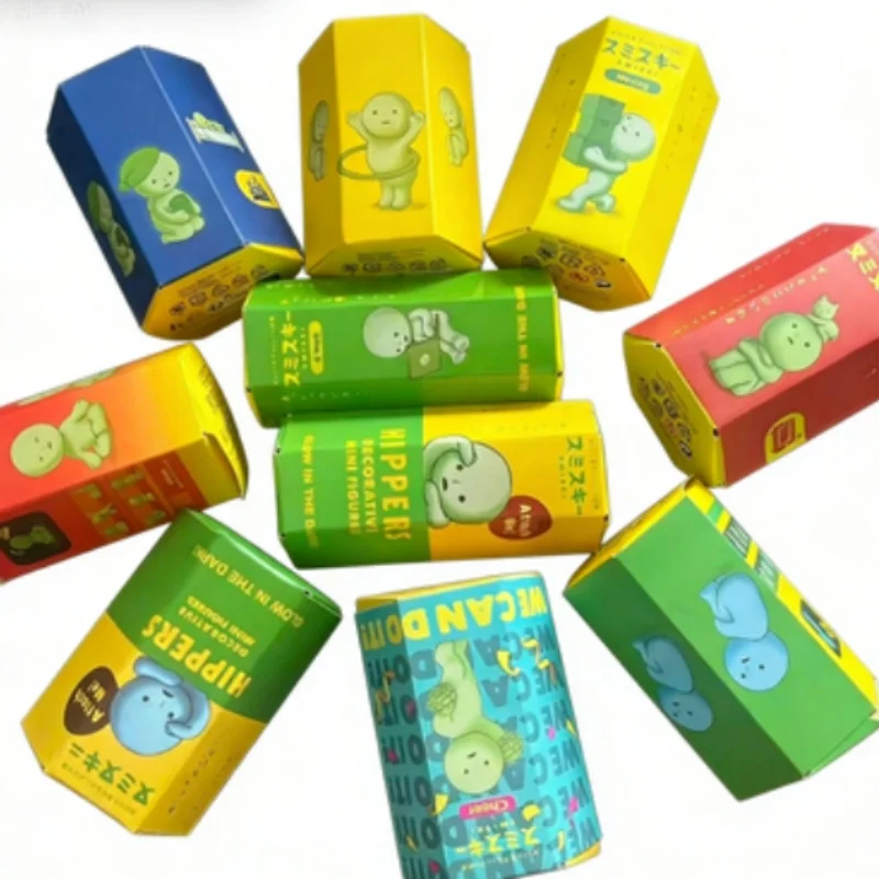 

Hot Selling Smiski Hippers Mini Blind Box Bedroom Fitness Multi Theme Luminous Doll Ornaments Ideal Blind Box Toys Gift