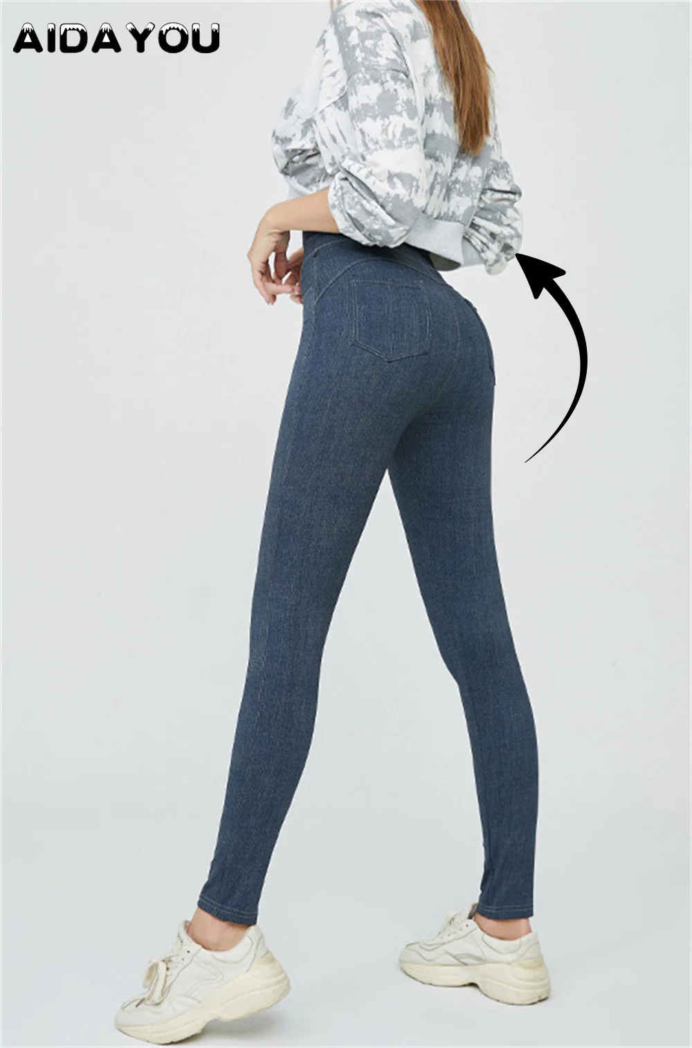 Super Stretch Butt Lift Jeans for Women High Waist Short Slim Elastic Push Up Denim Pants Push Up Tummy Control Jean