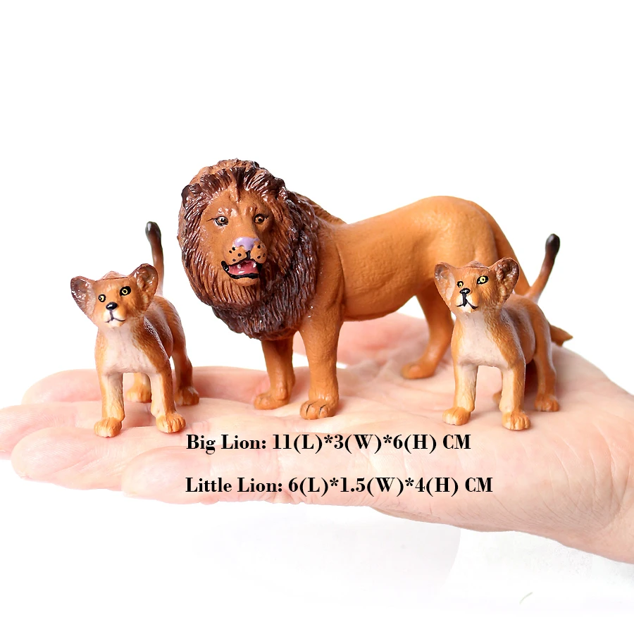 Realistic Plastic Wild Animal Tiger Model Leapard Action Figures Lion Figurines Collection Toys Playset for Kids Education Gifts