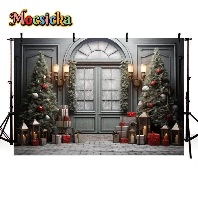 Arrière-Plan de Photographie d'Hiver, Arbre de Noël, ixdu Nouvel An, Portrait d'Enfant, Studio Familial, Bannière Photo