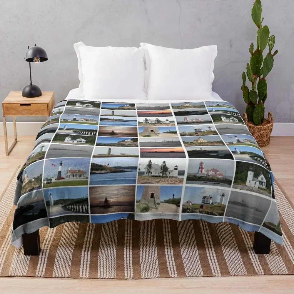 

Lighthouses of the Atlantic Coast Throw Blanket Soft Plaid Soft Beds cosplay anime Thins Blankets