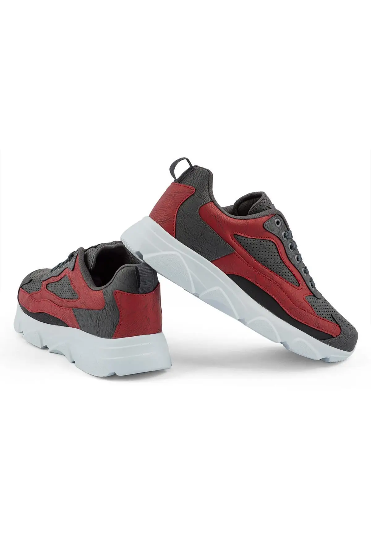 Мужская Спортивная обувь 029 дымчато-красного, белого, темно-синего цвета стильная прочная демонстрационная модная красивая современная обувь