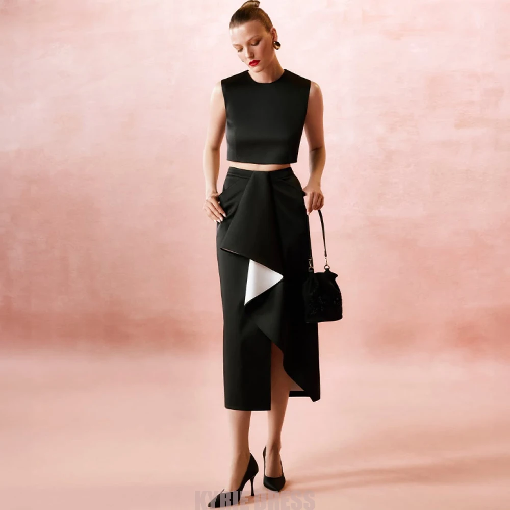 Elegant Mother of The Bride Dress Customzied Sleeveless Scoop Neck Pleated Split for Formal Wedding Guest Gown Evening Dresses
