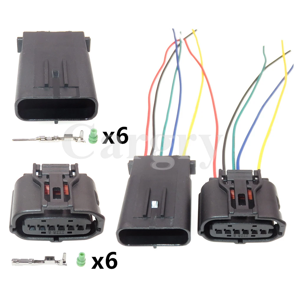 

1 комплект 6P 90980-12303 6189-1083 Автомобильная педаль акселератора проводка гнездо Автомобильный водонепроницаемый штекер для Toyota