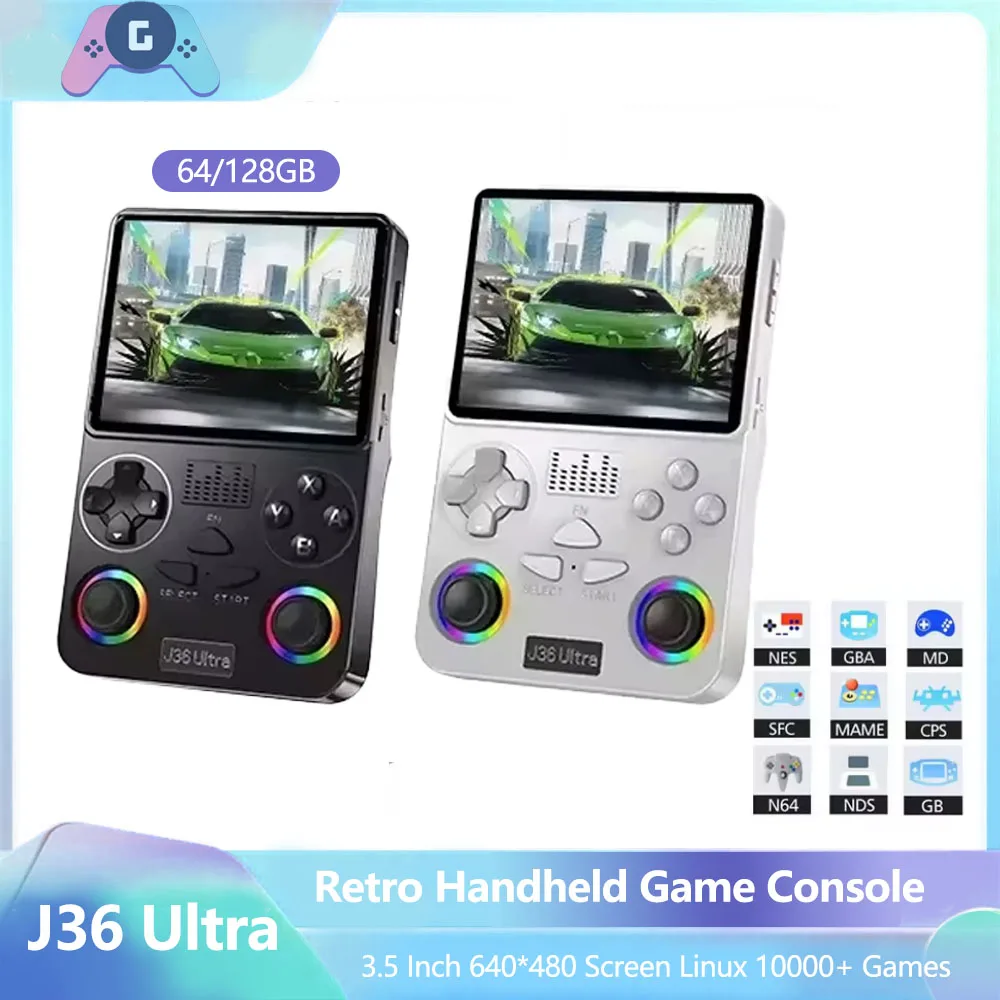 J36 Ultra Handheld Game Console 3.5 Inch Wifi Online Battle Video Handheld Retro Game Player Portable Game Player for PSP